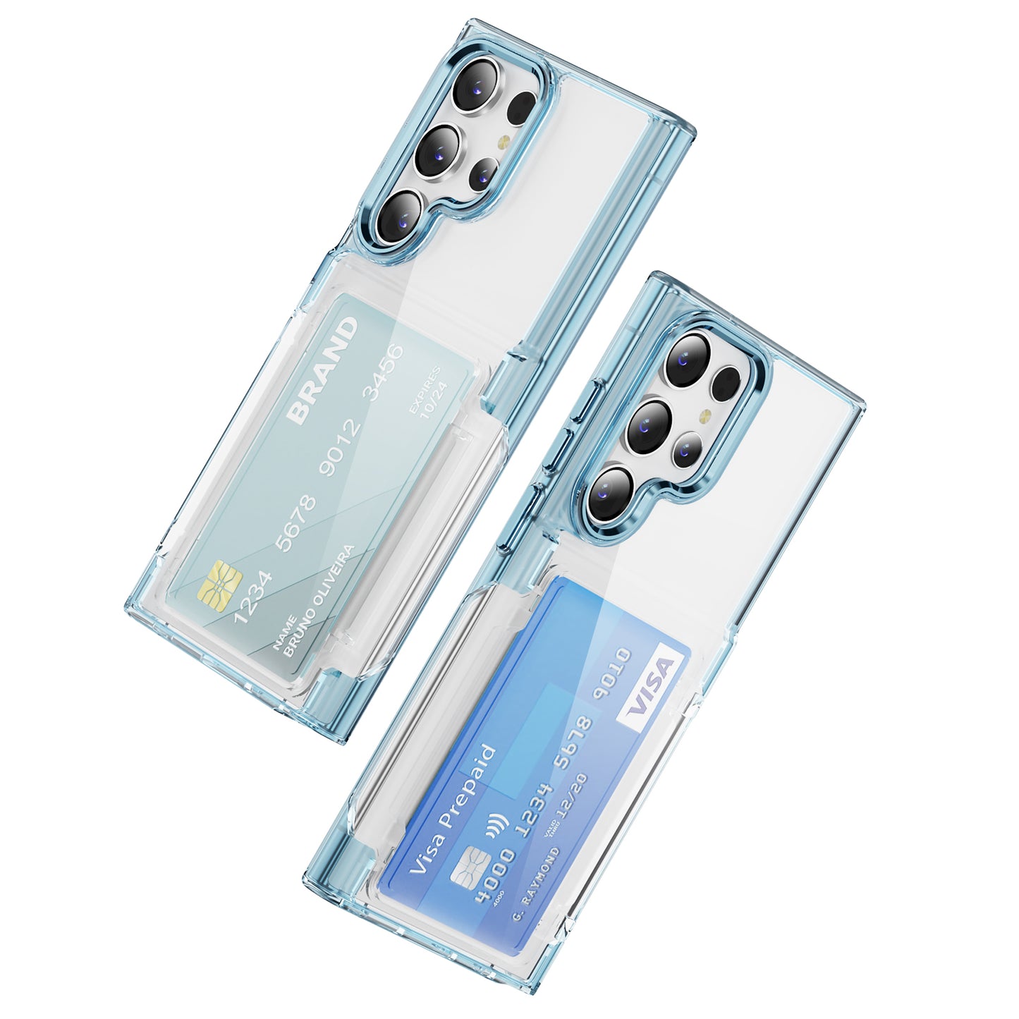 Transparent Card Holder Galaxy S23 Ultra Case Flip Back