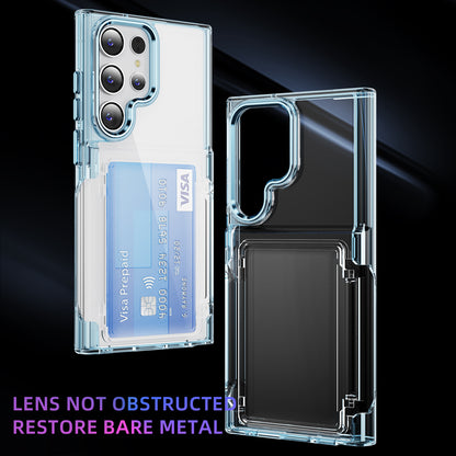 Transparent Card Holder Galaxy S23 Ultra Case Flip Back