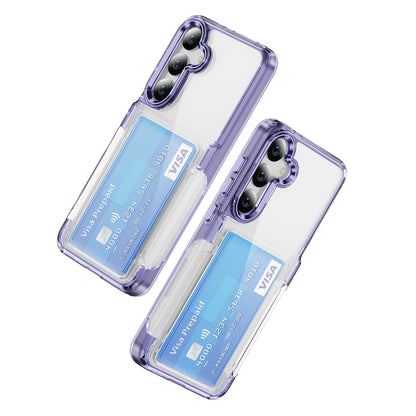 Transparent Card Holder Galaxy S24+ Case Flip Back