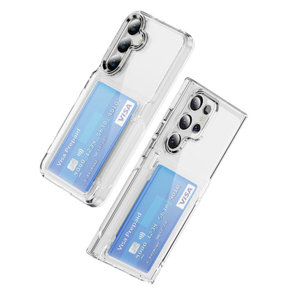 Transparent Card Holder Galaxy S24+ Case Flip Back