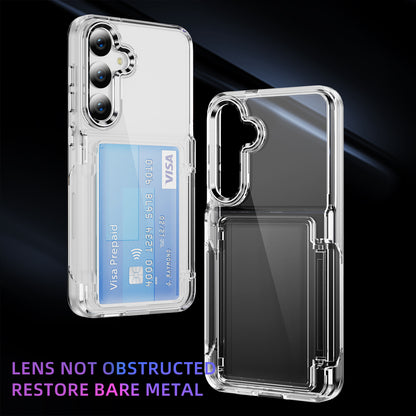 Transparent Card Holder Galaxy S24+ Case Flip Back