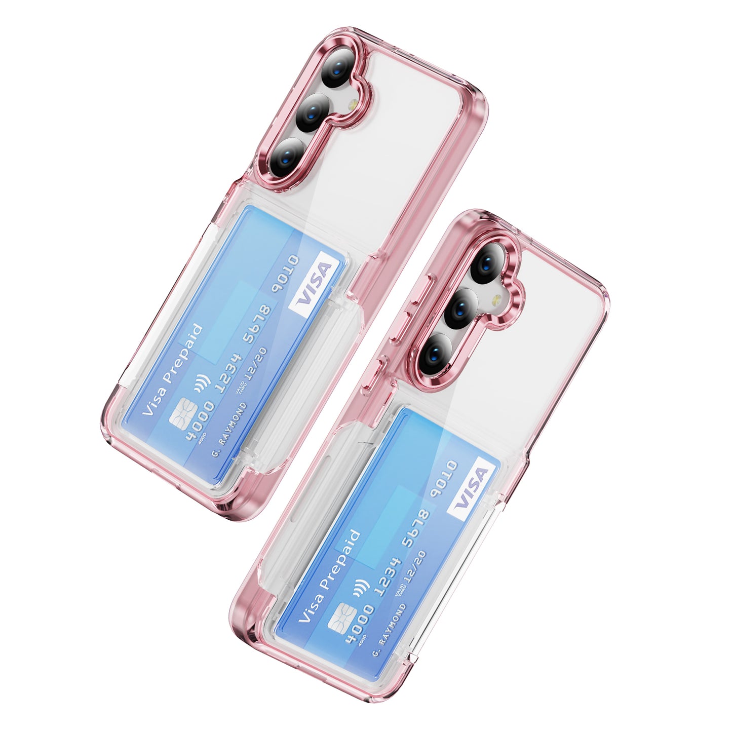 Transparent Card Holder Galaxy S24+ Case Flip Back