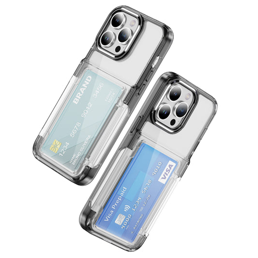 Transparent Card Holder iPhone 13 Pro Max Case Flip Back