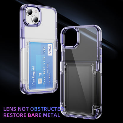 Transparent Card Holder iPhone 14 Case Flip Back