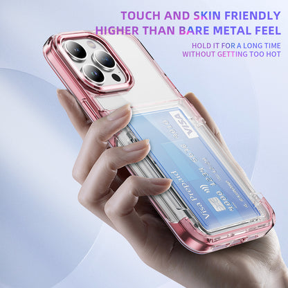 Transparent Card Holder iPhone 14 Pro Case Flip Back