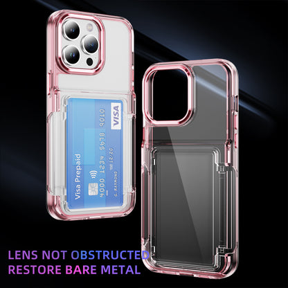 Transparent Card Holder iPhone 14 Pro Case Flip Back