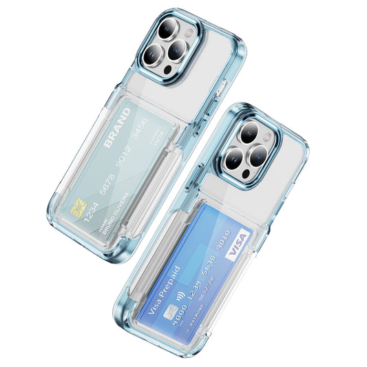 Transparent Card Holder iPhone 15 Pro Max Case Flip Back