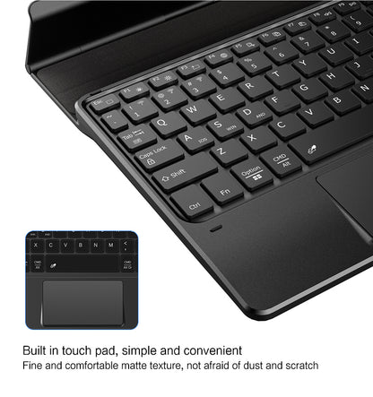 Portable Leather Fold Kickstand Wireless Bluetooth Keyboard Backlit