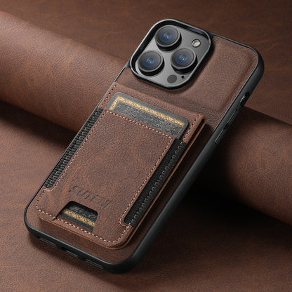 Litchi Leather iPhone 11 Pro Max Case Card Holder Elastic Bandage