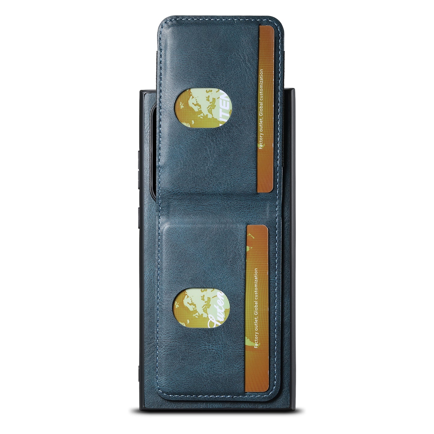 Oil Wax Leather Galaxy S23 Ultra Case Card Holder Elastic Bandage