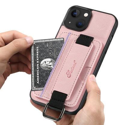 Lichi Leather Card Holder iPhone 12 Pro Case Wristband