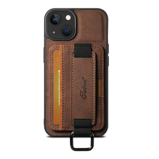 Lichi Leather Card Holder iPhone 12 Pro Max Case Wristband