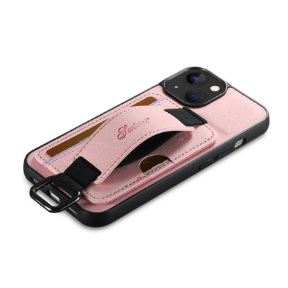 Lichi Leather Card Holder iPhone 12 Pro Max Case Wristband