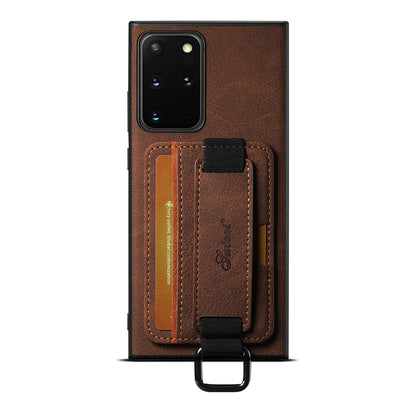 Lichi Leather Card Holder Galaxy Note20 Ultra Case Wristband