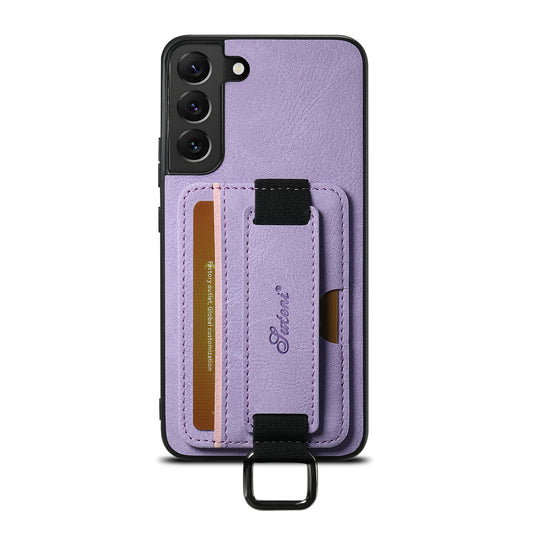 Lichi Leather Card Holder Galaxy S22 Case Wristband