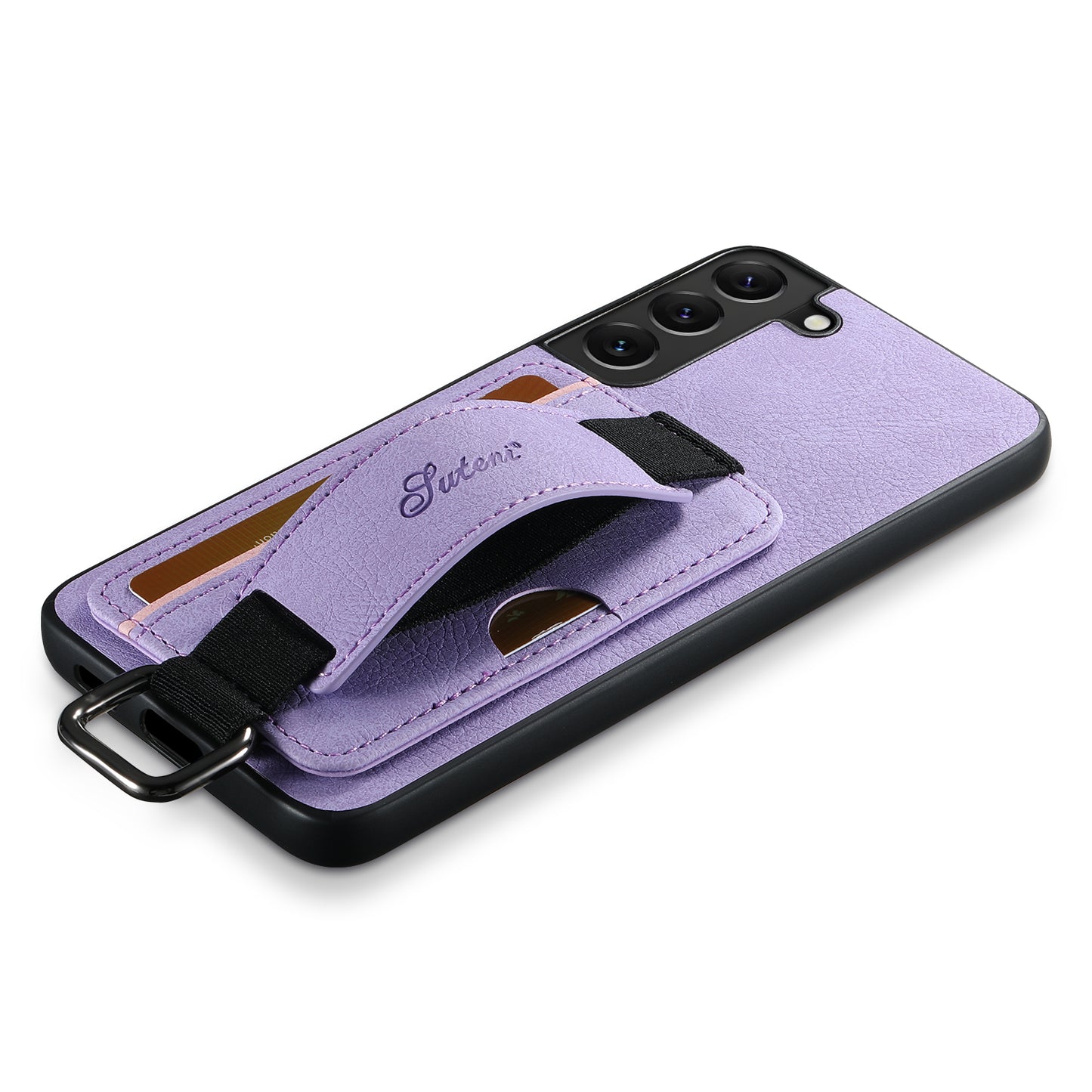 Lichi Leather Card Holder Galaxy S22+ Case Wristband