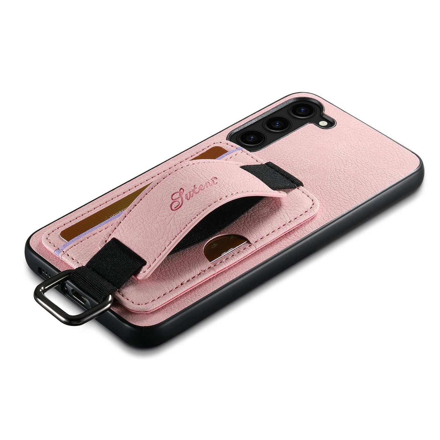 Lichi Leather Card Holder Galaxy S24 Case Wristband