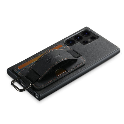 Lichi Leather Card Holder Galaxy S24 Ultra Case Wristband