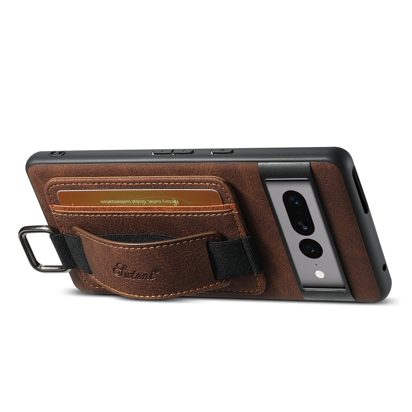 Lichi Leather Card Holder Google Pixel 7A Case Wristband