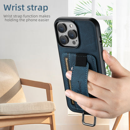 Lichi Leather Card Holder iPhone 13 Pro Max Case Wristband