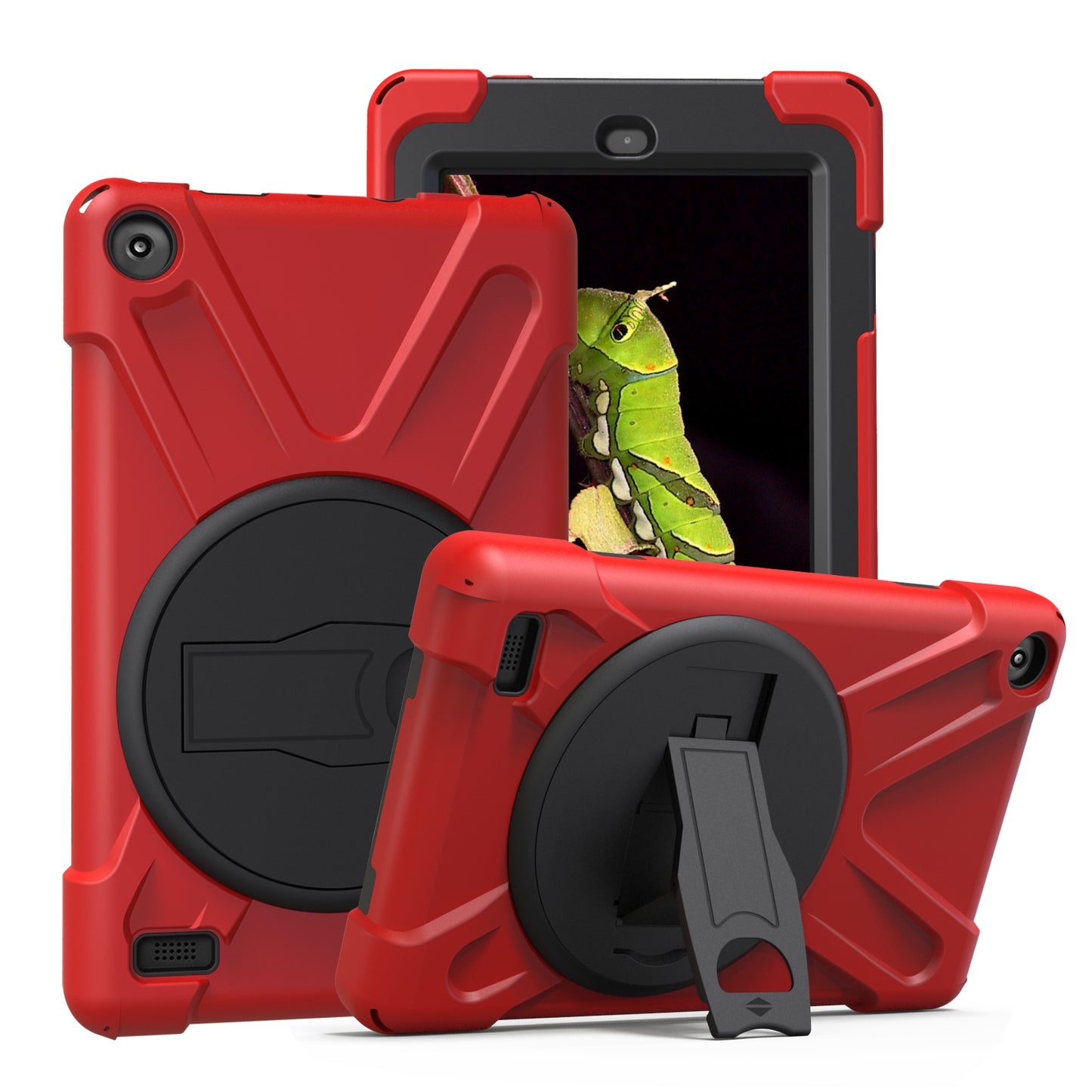 Pirate King Kindle Fire 7 (2015) Case 360 Rotating Stand Hand Shoulder