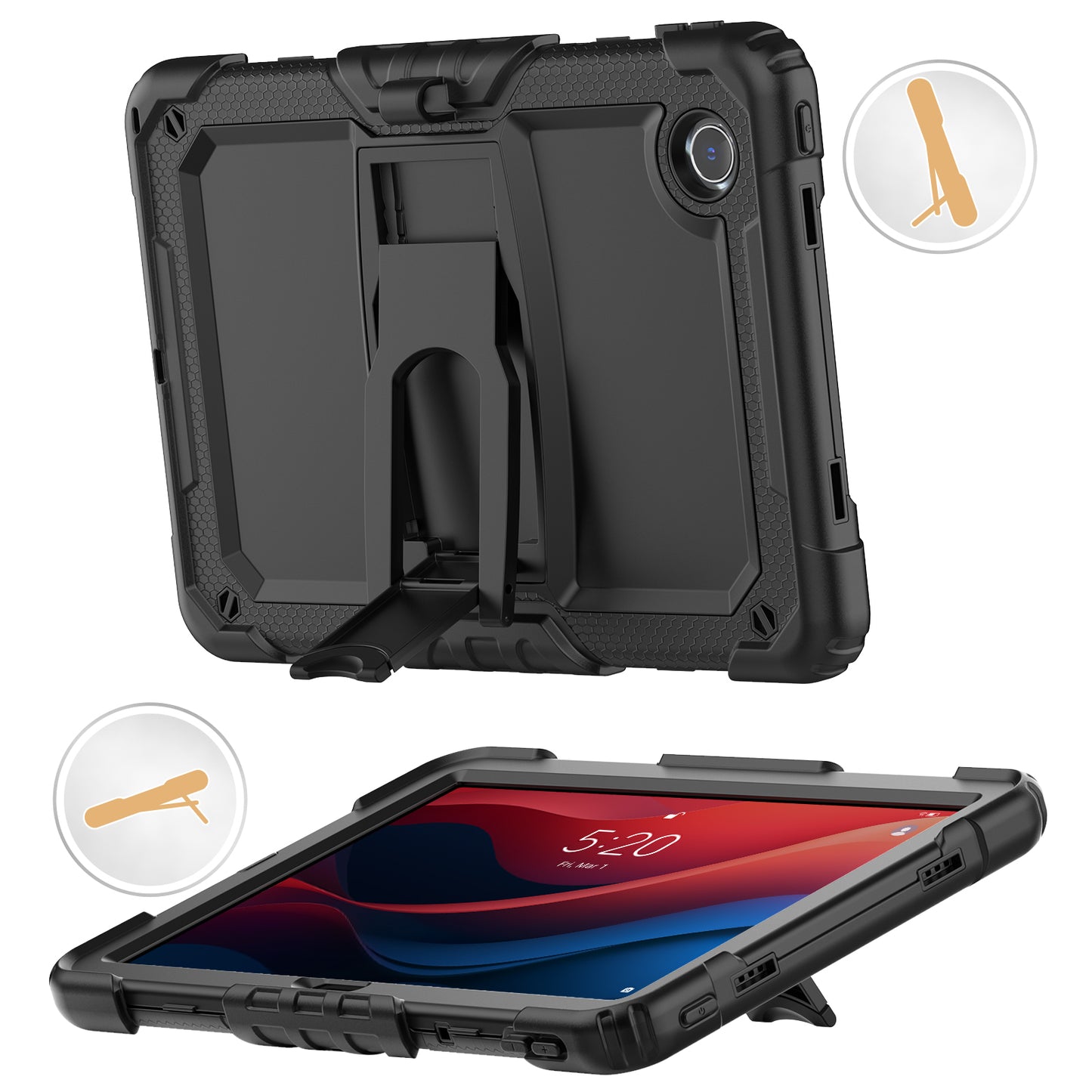 Kickstand Built-in Screen Protector Lenovo Tab M11 (2024) Case Shoulder