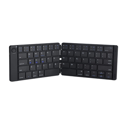 Portable Wireless Bluetooth Keyboard Hinge Box 2-foldable Stand 81 Keys