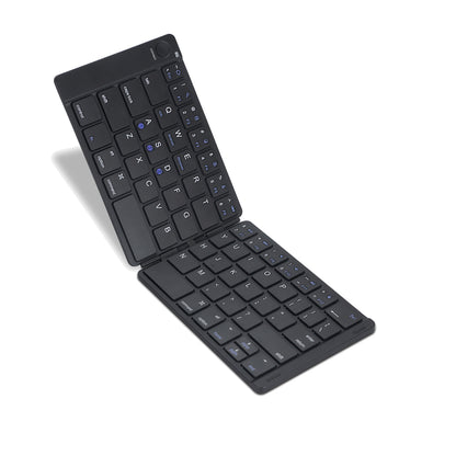 Portable Wireless Bluetooth Keyboard Hinge Box 2-foldable Stand 81 Keys