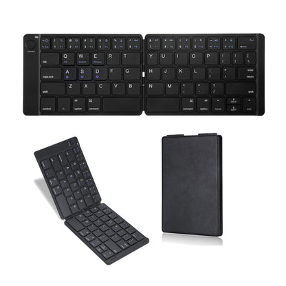 Portable Wireless Bluetooth Keyboard Hinge Box 2-foldable Stand 81 Keys