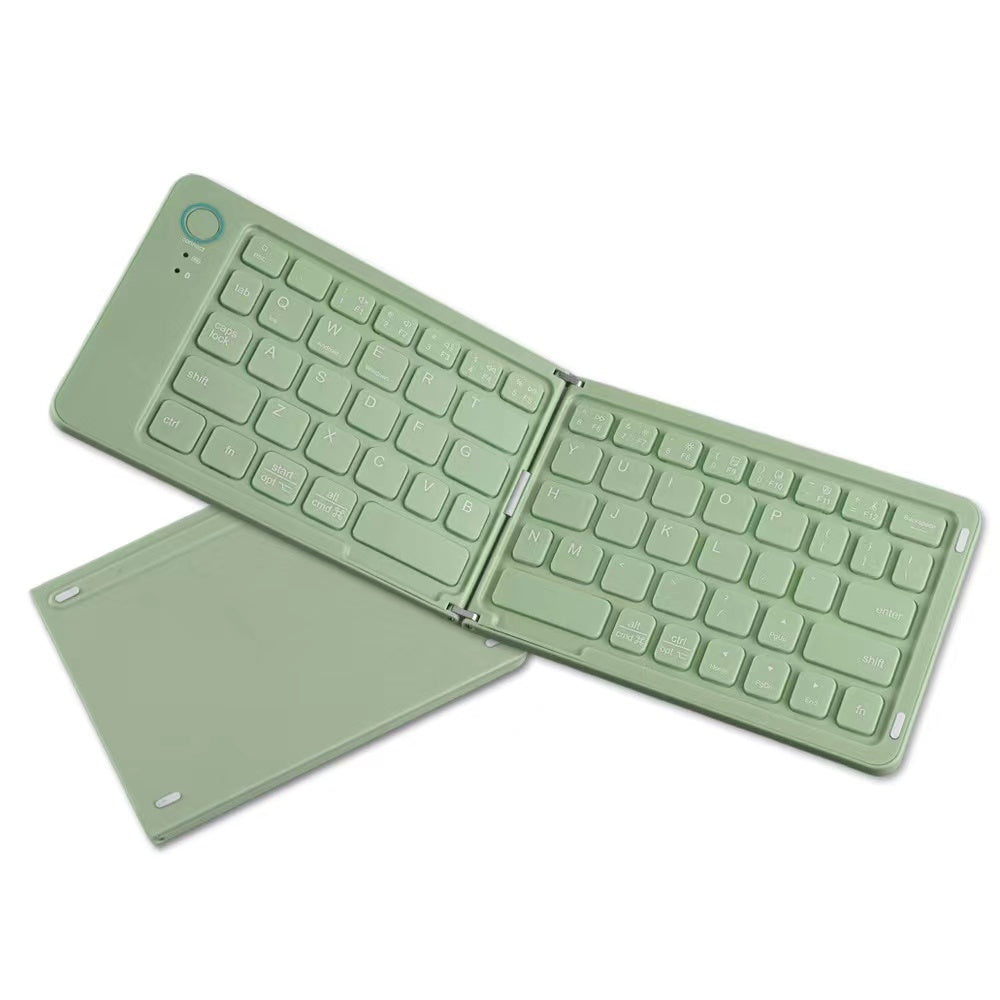 Portable Wireless Bluetooth Keyboard Hinge Box 2-foldable Stand 81 Keys