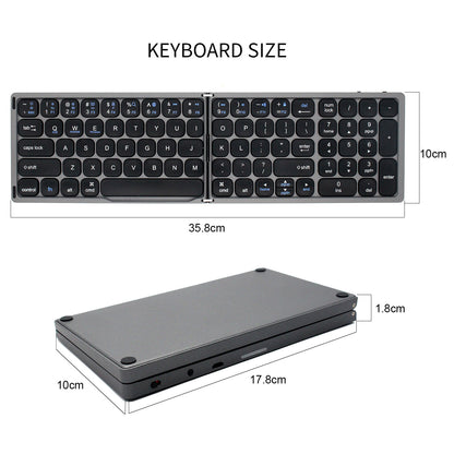 Portable Wireless Bluetooth Keyboard Strip Box Fold Stand Numeric Key