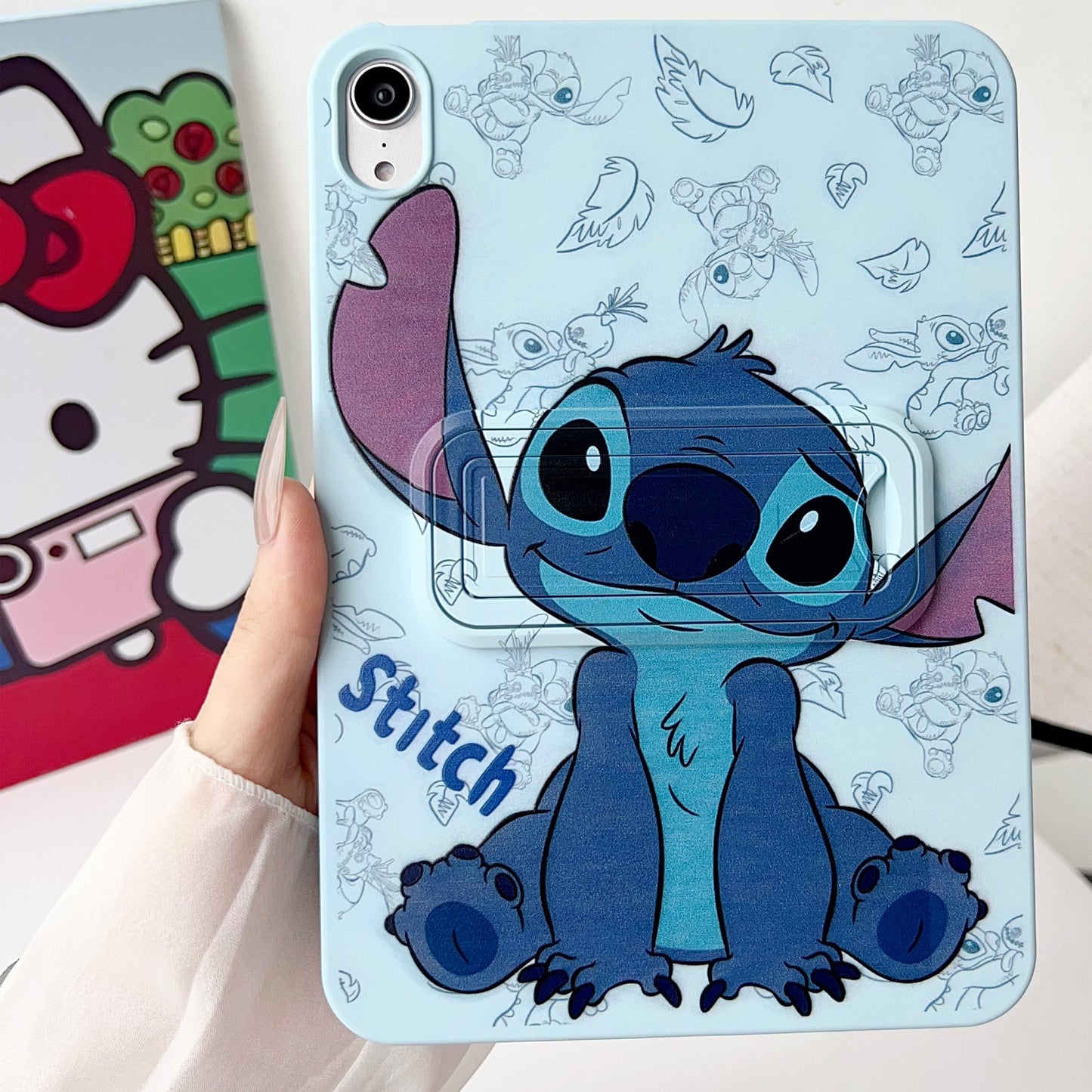 Liquid Silicone Stand Cartoon Painting iPad Samsung Tablet Cases