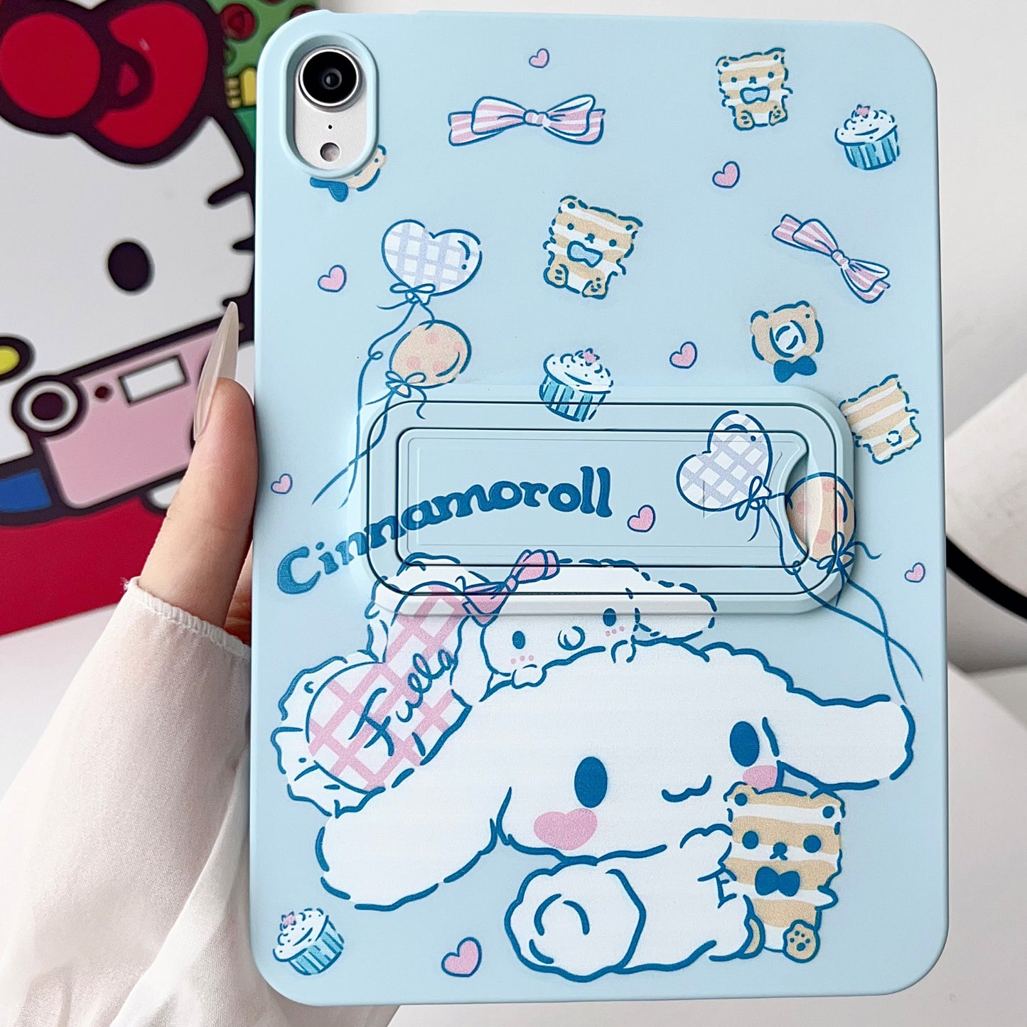 Liquid Silicone Stand Cartoon Painting iPad Samsung Tablet Cases