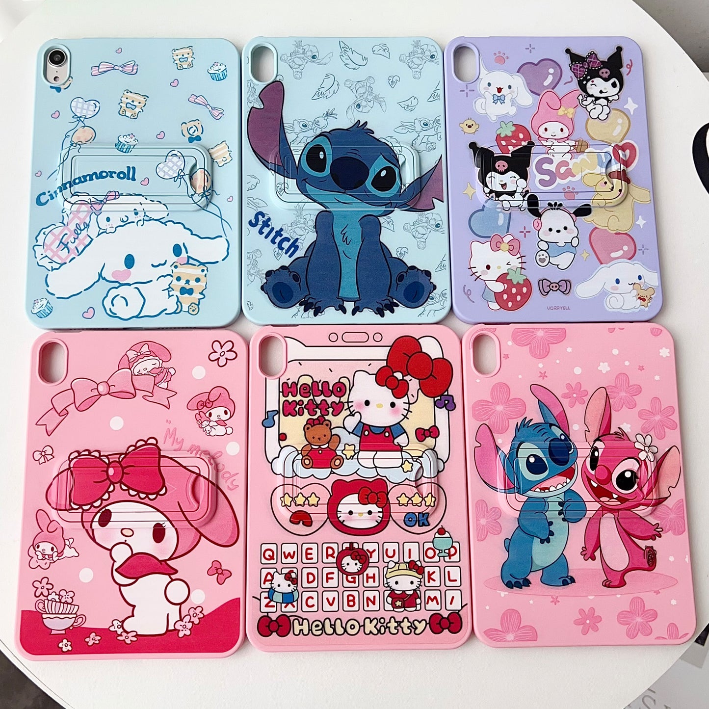 Liquid Silicone Stand Cartoon Painting iPad Samsung Tablet Cases