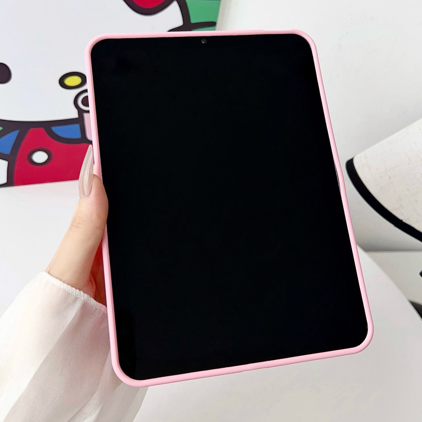 Liquid Silicone Stand Cartoon Painting iPad Samsung Tablet Cases