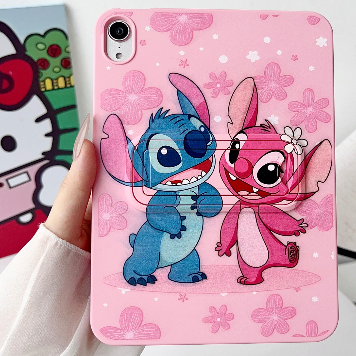 Liquid Silicone Stand Cartoon Painting iPad Samsung Tablet Cases