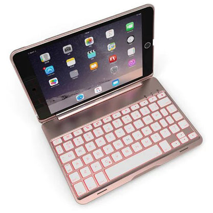 Aluminum Clamshell Keyboard Apple iPad Mini 5 Case Backlit Book Stand