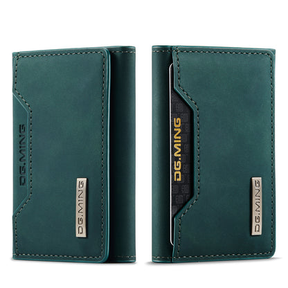 Stylish Leather 3-Fold Card Case Magnetic Portable