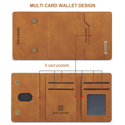 Stylish Leather 3-Fold Card Case Magnetic Portable