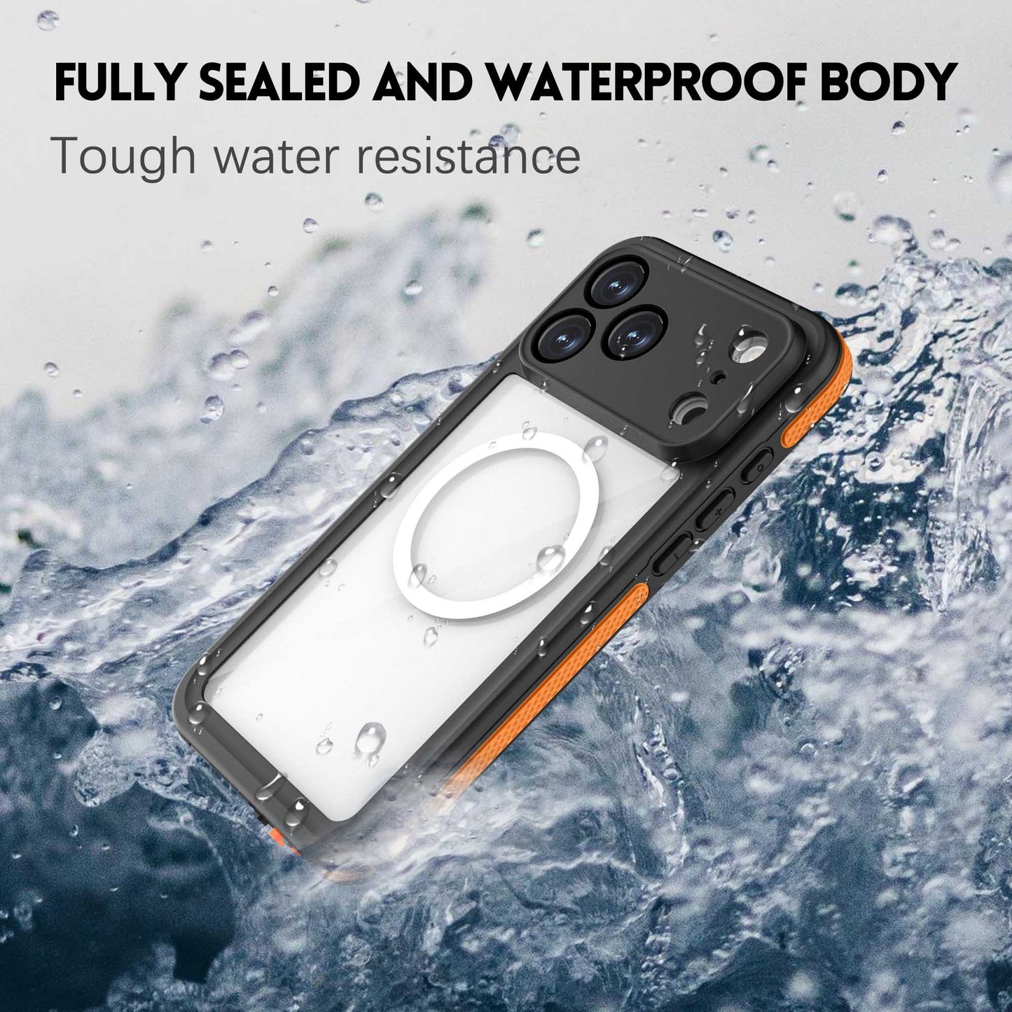 Ultramarine Technology MagSafe IP68 Waterproof Phone Case MIL-STD Military-Grade Drop Tested - iPhone 17 Pro Max