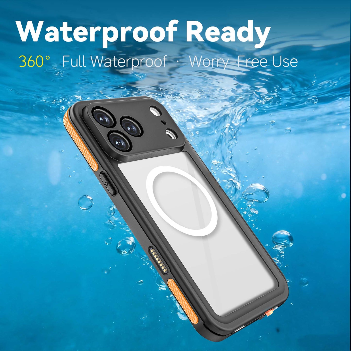 Ultramarine Technology MagSafe IP68 Waterproof Phone Case MIL-STD Military-Grade Drop Tested - iPhone 17 Pro Max