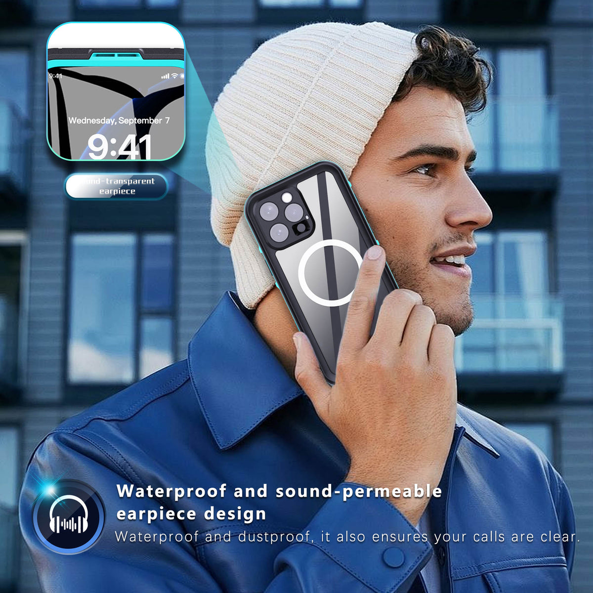 Ultramarine Technology with MagSafe Waterproof Phone Case | 360 Full Body Protection Case