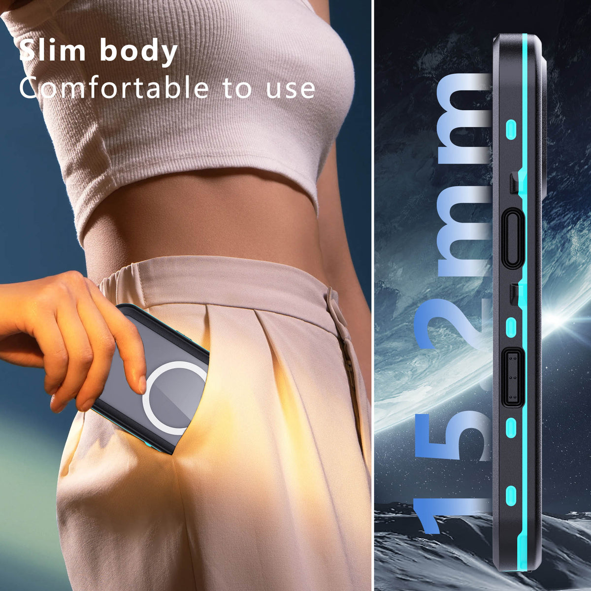 Ultramarine Technology with MagSafe Waterproof Phone Case | 360 Full Body Protection Case