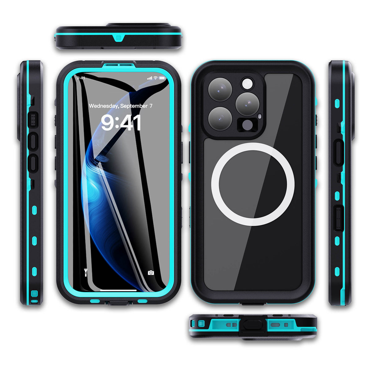 Ultramarine Technology with MagSafe Waterproof Phone Case | 360 Full Body Protection Case