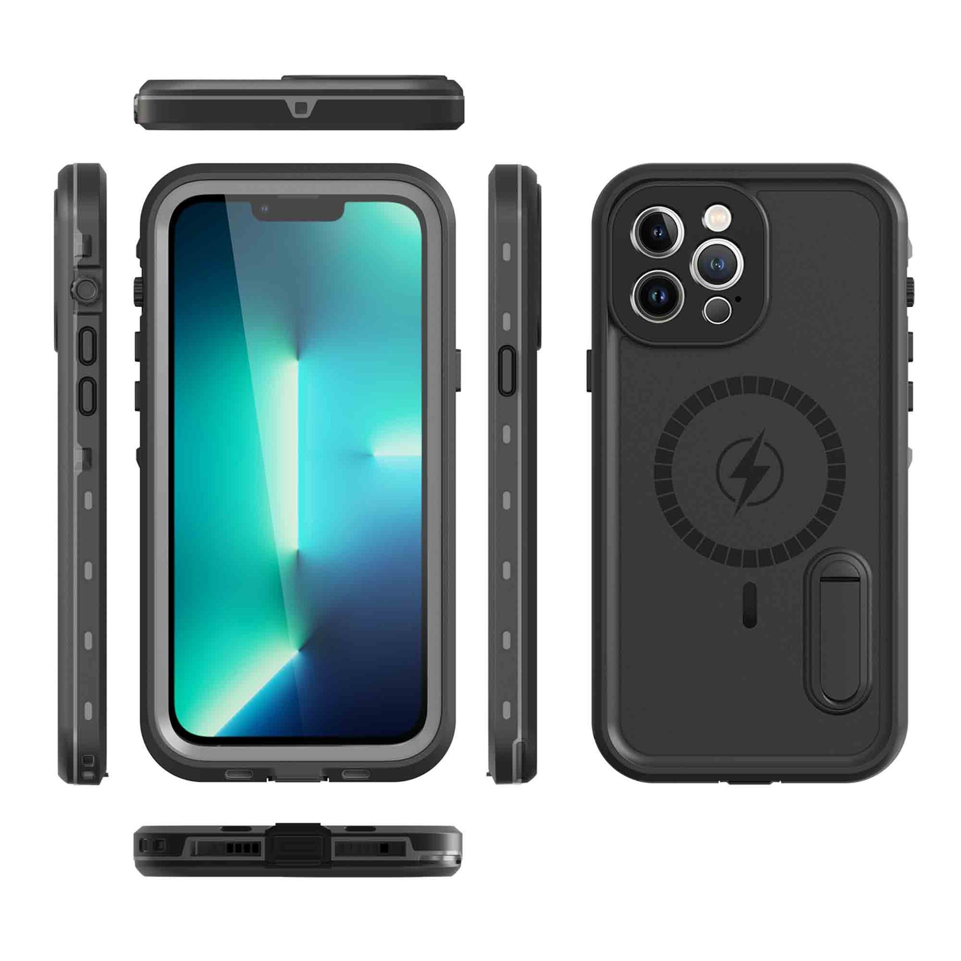 Ultramarine Technology MagSafe Waterproof Phone Case with Stand–Dustproof & Drop Protection - iPhone 13 Pro Max