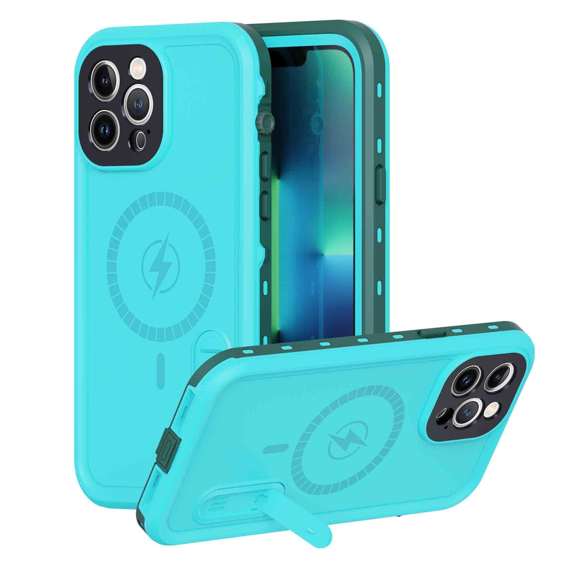 Ultramarine Technology MagSafe Waterproof Phone Case with Stand–Dustproof & Drop Protection - iPhone 13 Pro Max