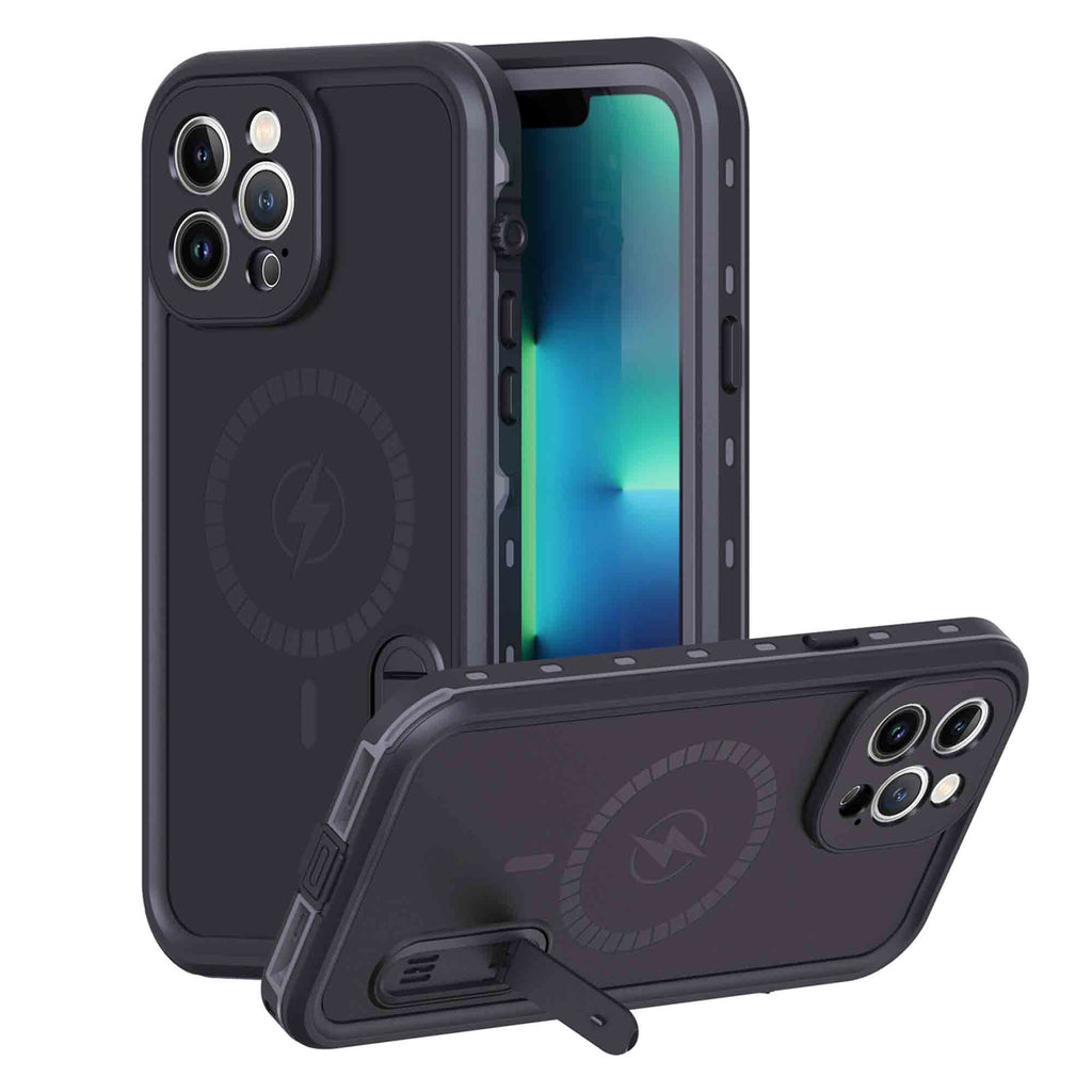Ultramarine Technology MagSafe Waterproof Phone Case with Stand–Dustproof & Drop Protection - iPhone 13 Pro Max
