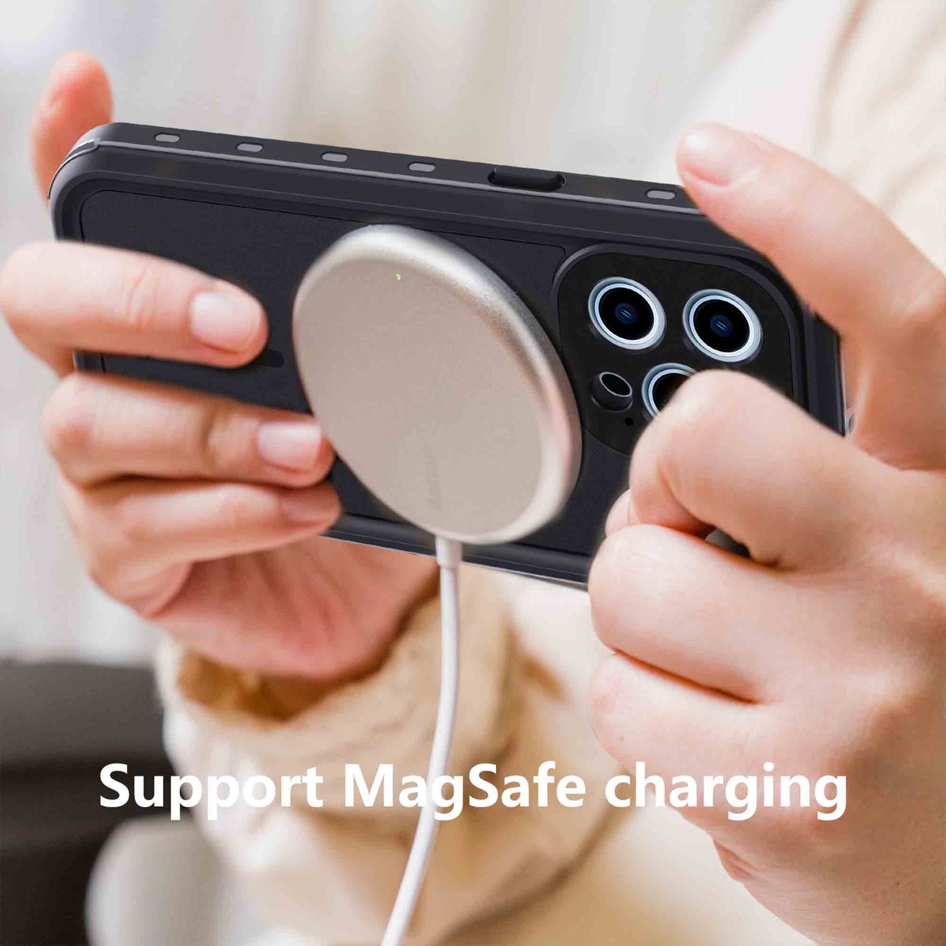 Ultramarine Technology MagSafe Waterproof Phone Case with Stand–Dustproof & Drop Protection - iPhone 13 Pro Max