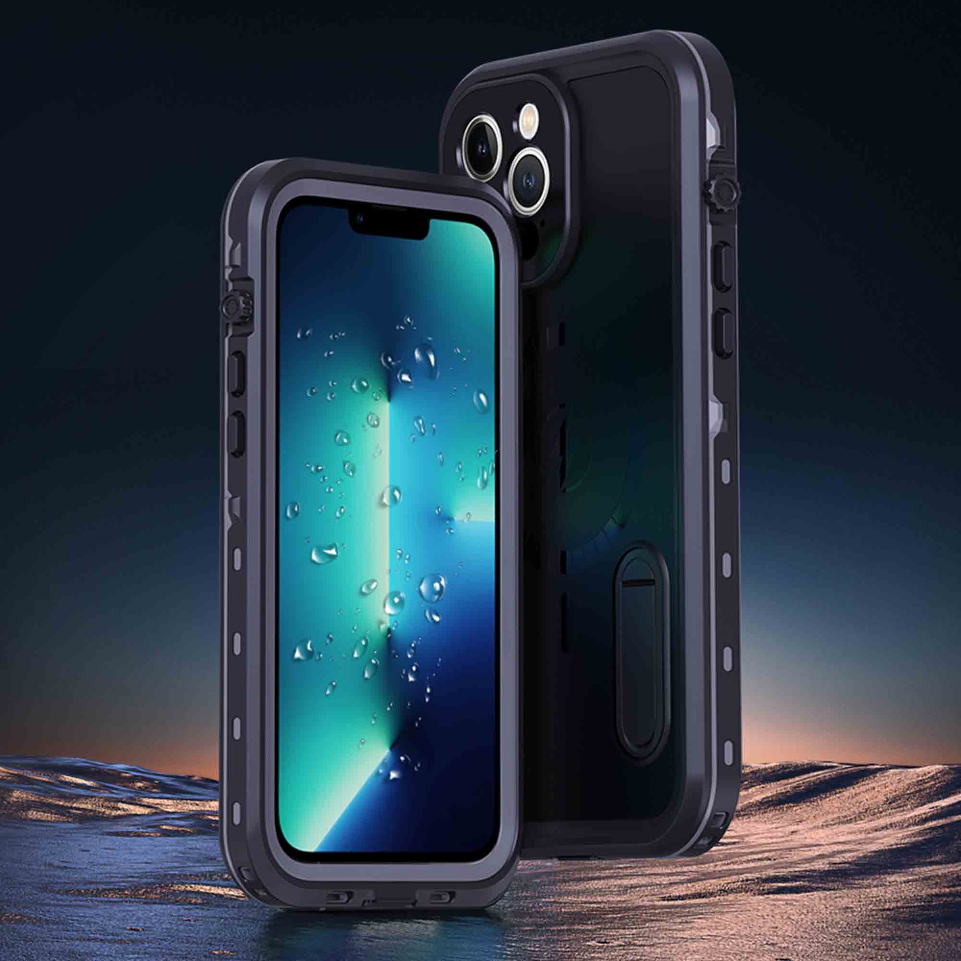 Ultramarine Technology MagSafe Waterproof Phone Case with Stand–Dustproof & Drop Protection - iPhone 13 Pro Max