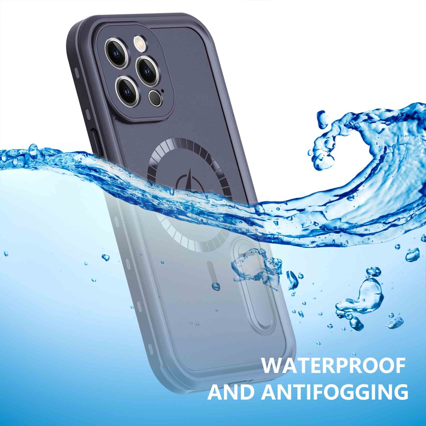 Ultramarine Technology MagSafe Waterproof Phone Case with Stand–Dustproof & Drop Protection - iPhone 13 Pro Max